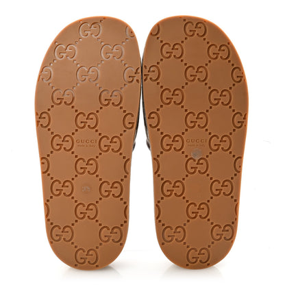 Original GG Canvas Monogram Womens GG Platform Sandals 38.5 Beige Ebony Sundial