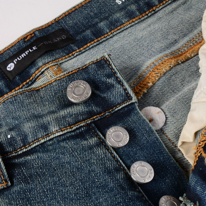 Jeans blu sfumati viola