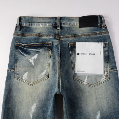Jeans blu sfumati viola