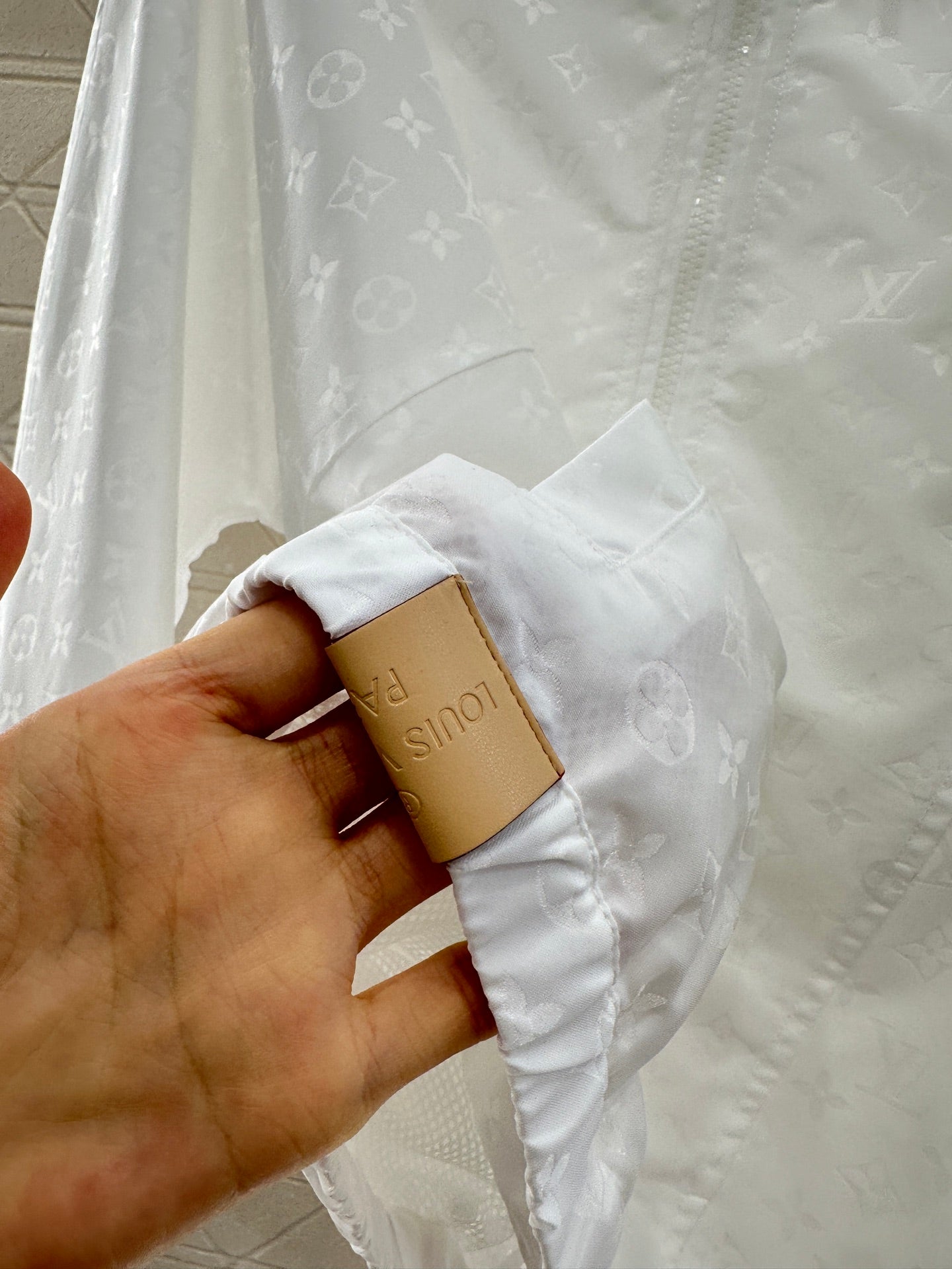 LV25 Obscure Jackquard Jacket White Polyester 291081