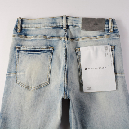 Jeans azzurro sfumato viola
