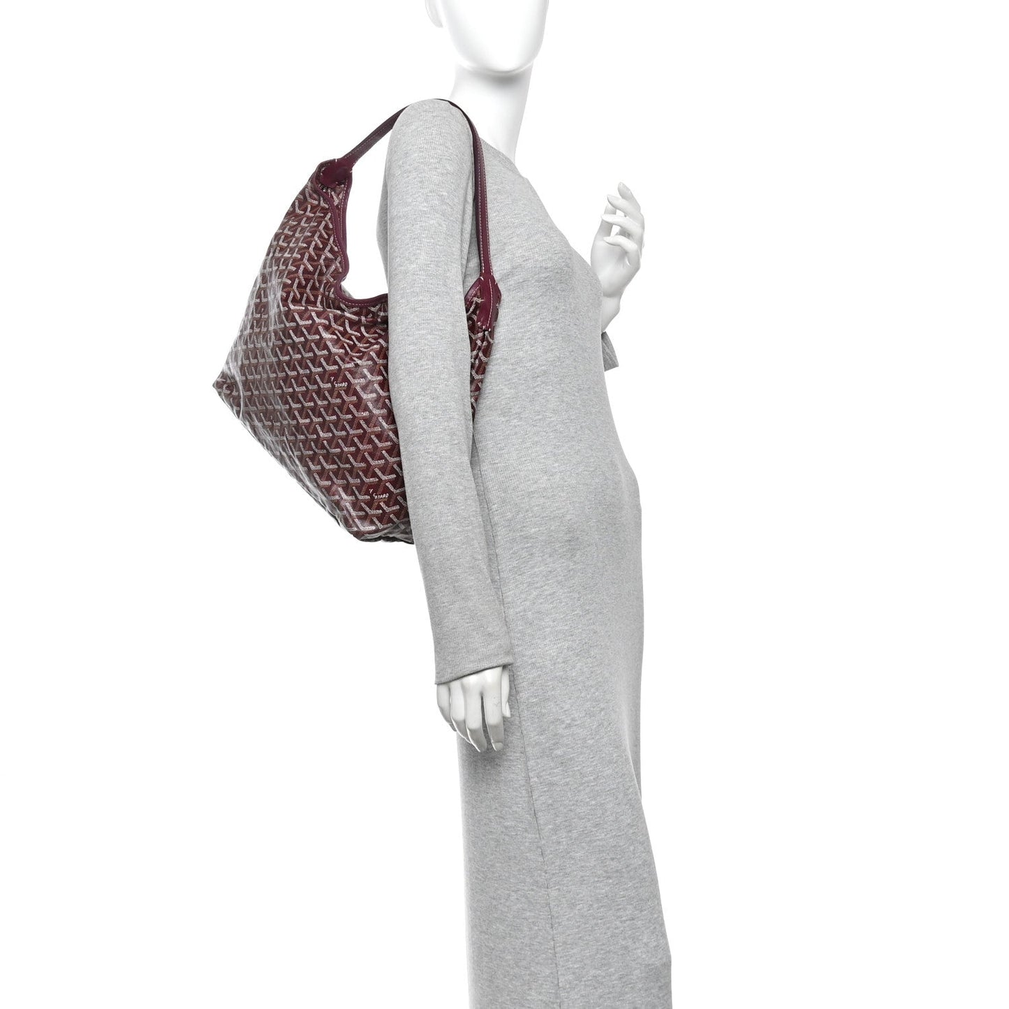 Goyardine Fidji Zip Hobo Burgundy