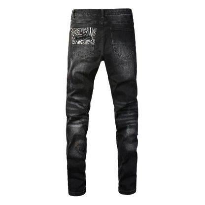 Jeans con logo Amr Bandana