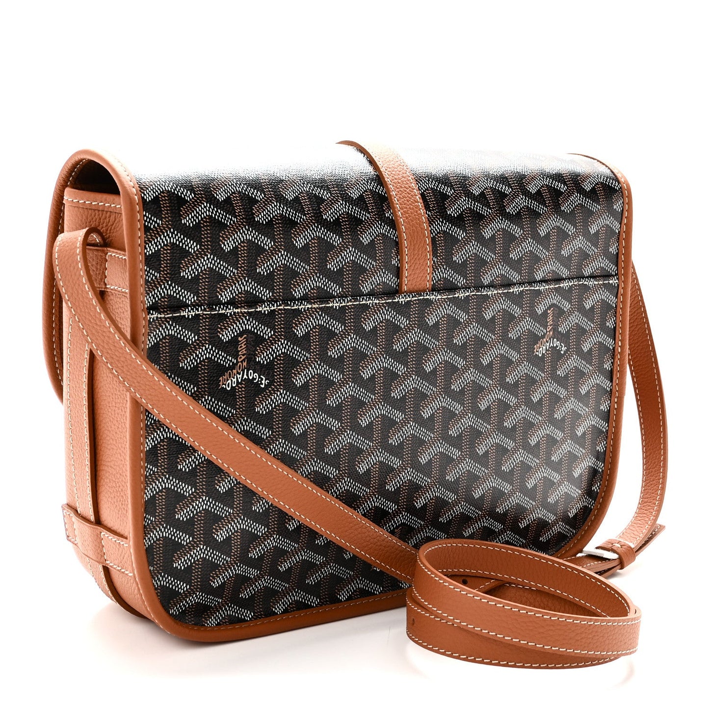 Goyardine Belvedere II MM Messenger Bag Black Gold