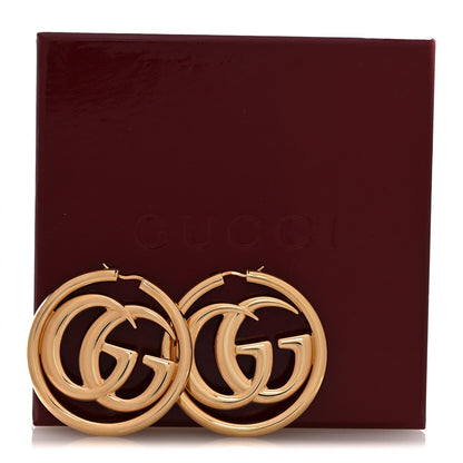 Metal GG Marmont Hoop Earrings Gold