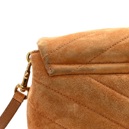 Suede Toy Loulou Shoulder Bag Cinnamon