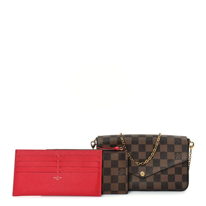 Damier Ebene Pochette Felicie Chain Wallet