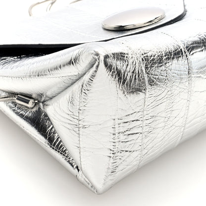 Metallic Eelskin Bobbi Bag Silver