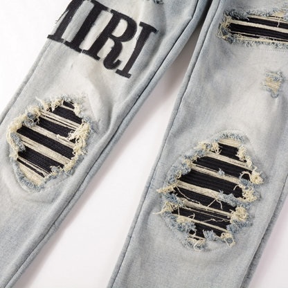 Jeans con logo nero Amr