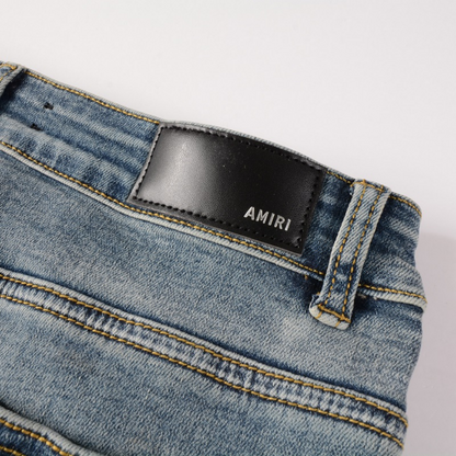 Jeans con logo nero Amr