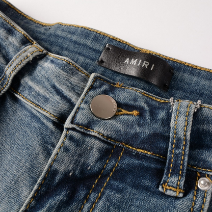 Jeans con logo nero Amr
