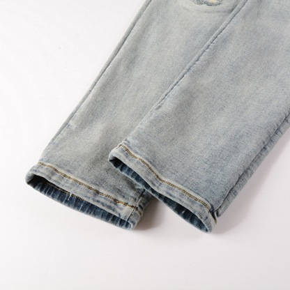 Jeans con logo nero Amr