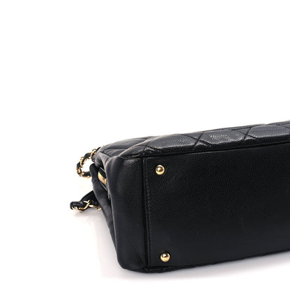 Caviar Quilted Timeless CC Soft Tote Black