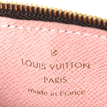 Damier Ebene Recto Verso Card Holder Rose Ballerine