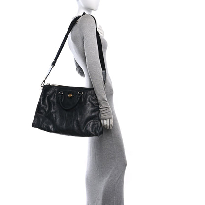 Fluffy Calfskin Morpheus Weekender Duffle Black