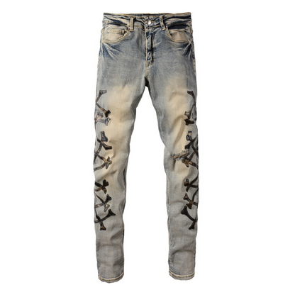 Jeans Amr Black Bones Blue