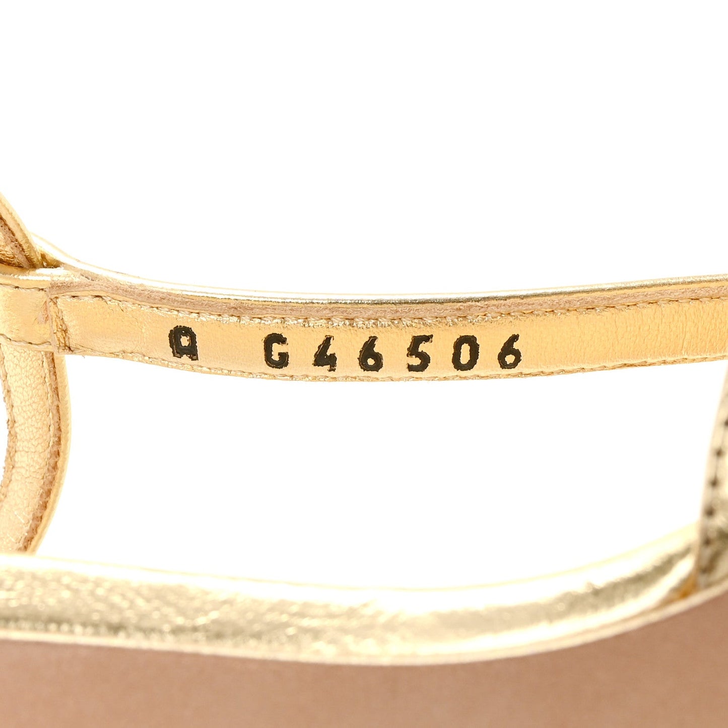 Metallic Lambskin CC Strappy Sandals 38 Gold