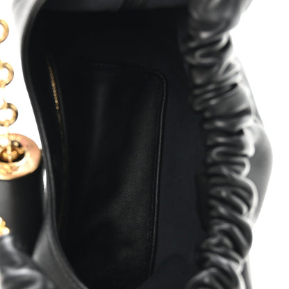 Buttery Nappa Lambskin Mini Squeeze Bag Black