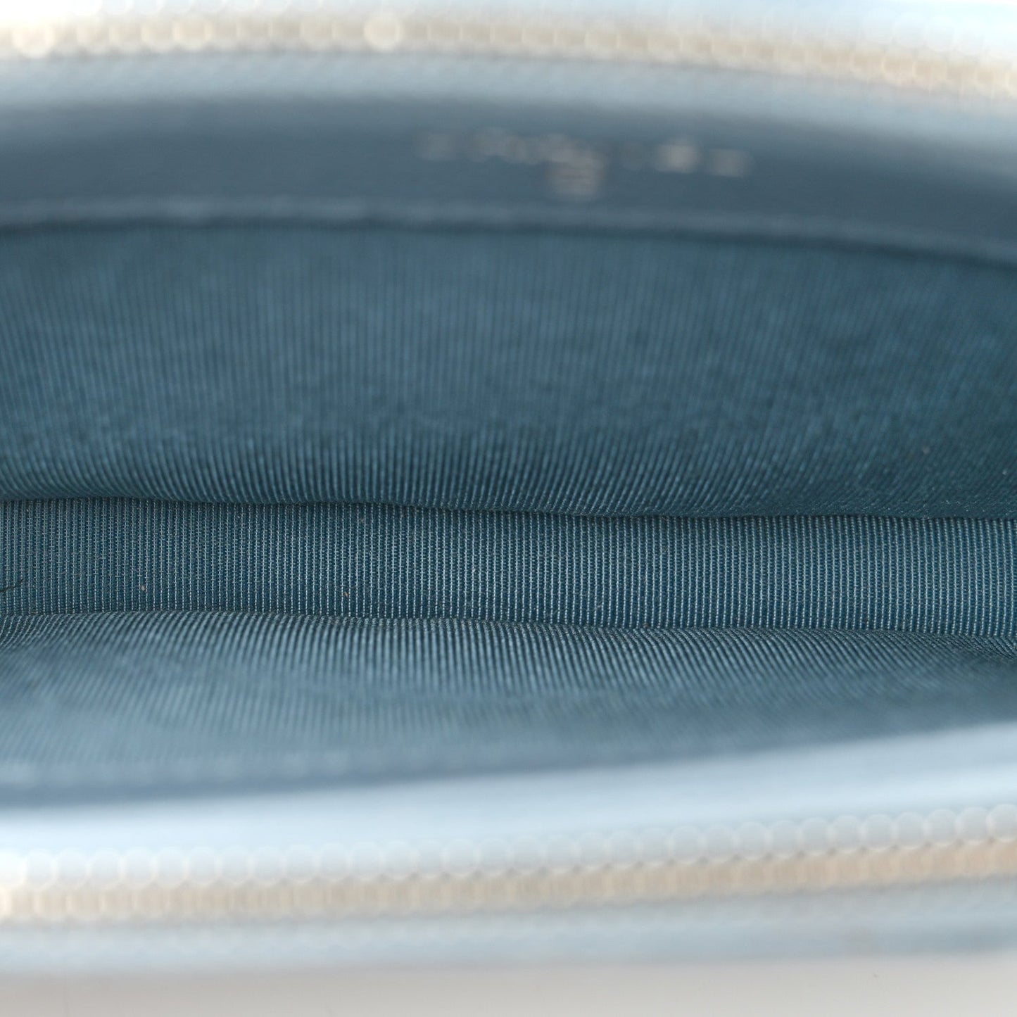 Grained Calfskin Quilted CC Box Clutch With Chain Blue