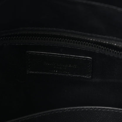 Crinkled Calfskin Matelasse Monogram Medium Niki Shopper Tote Black