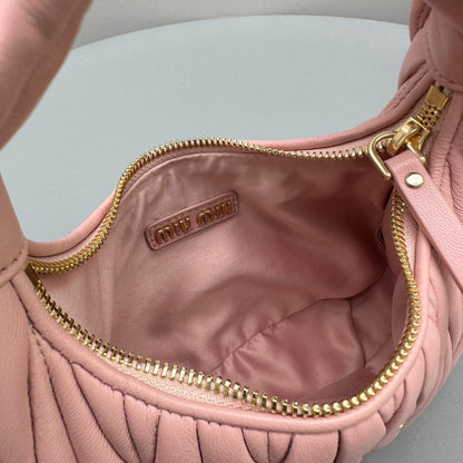 MINI HOBO 20 BAG IN LIGHT PINK LAMBSKIN