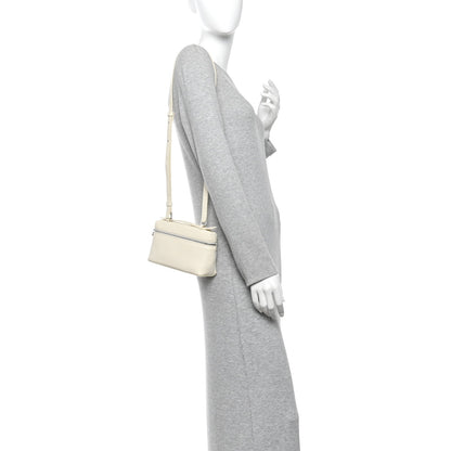 Grained Calfskin L19 Extra Pocket Pouch Whisper White