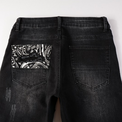 Jeans con logo Amr Bandana