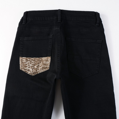 Jeans mimetici neri Amr