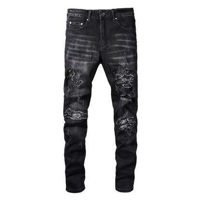 Jeans mimetici Amr Black Bandana