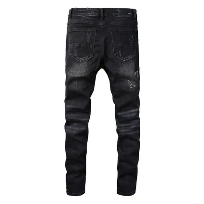 Jeans mimetici Amr Black Bandana