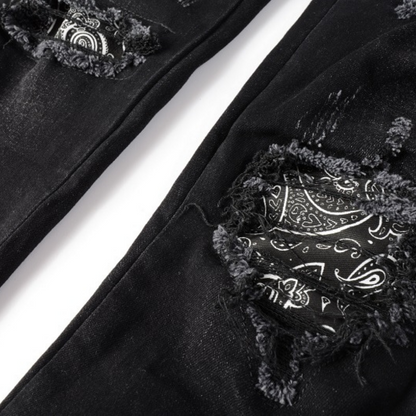 Jeans mimetici Amr Black Bandana