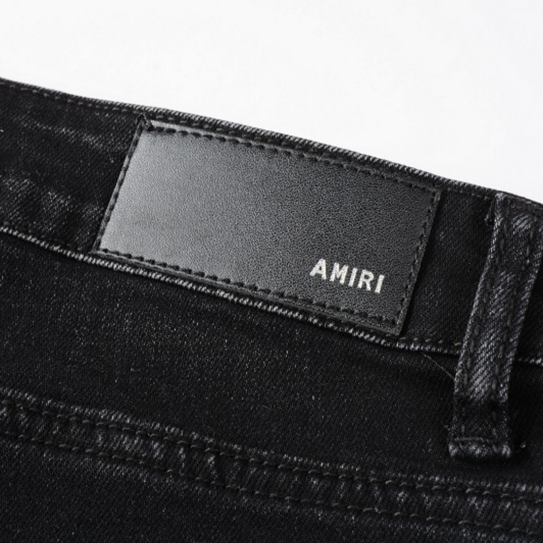 Amr Black Bandana Camo Jeans