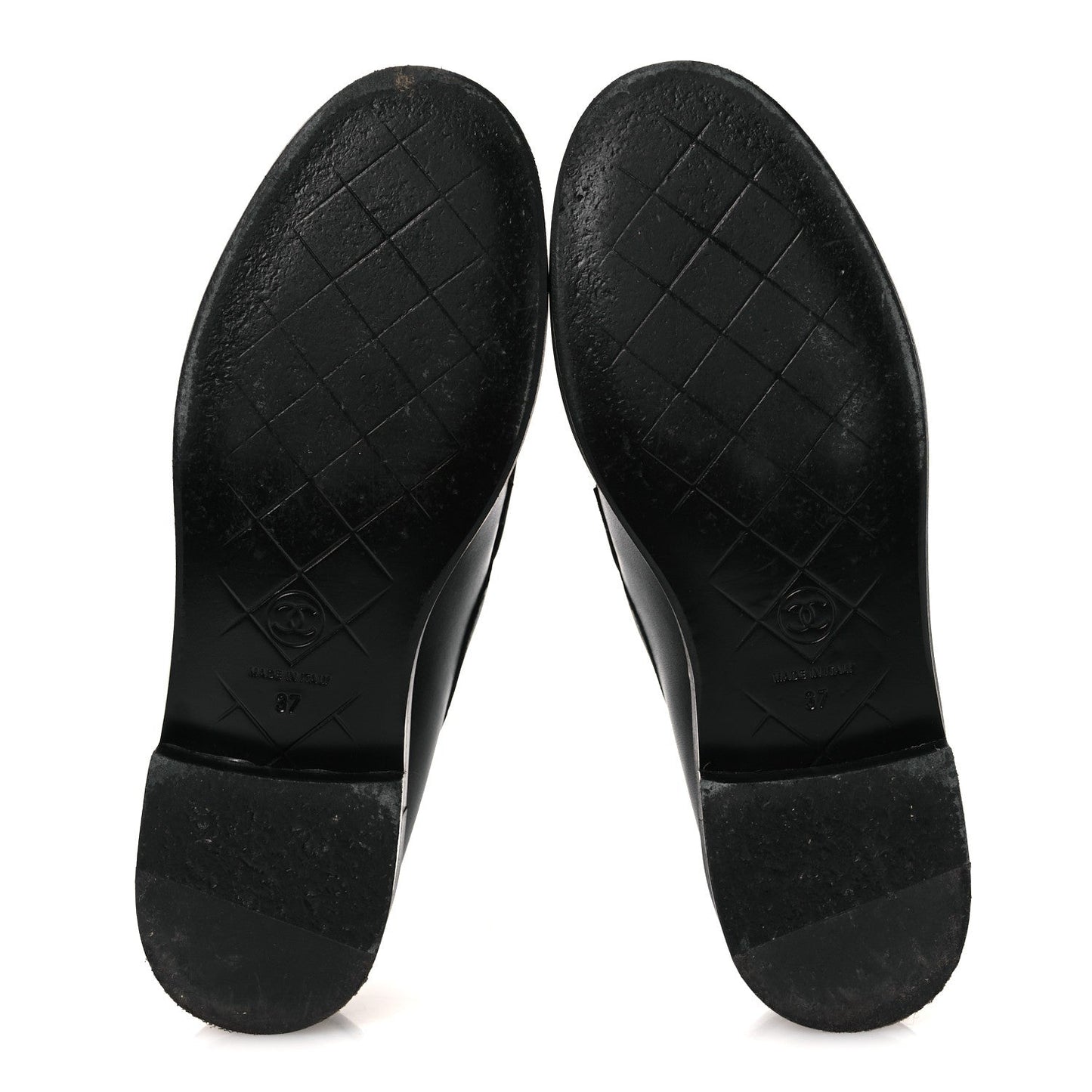 Lambskin Quilted CC Turnlock Loafers 37 Black 37 Black