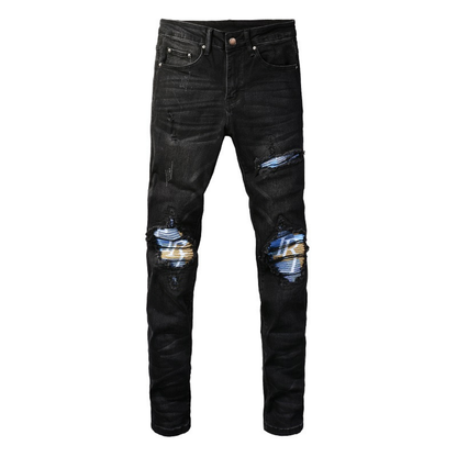 Jeans Amr con logo nero