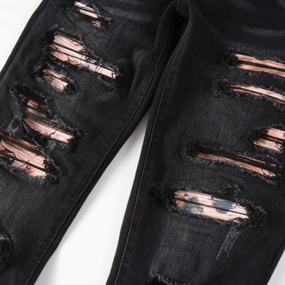 Jeans mimetici neri Amr