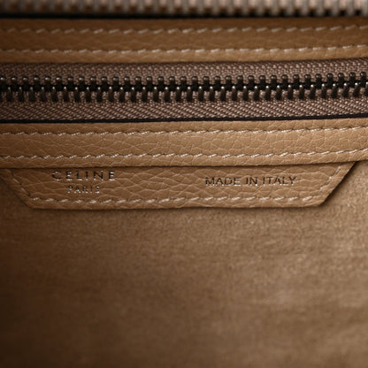 Drummed Calfskin Micro Luggage Dune