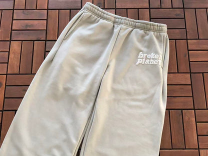 ￥~TOP 169 PANTS 119 BROKEN PLANET HOODIE TROUSERS FLEECE
