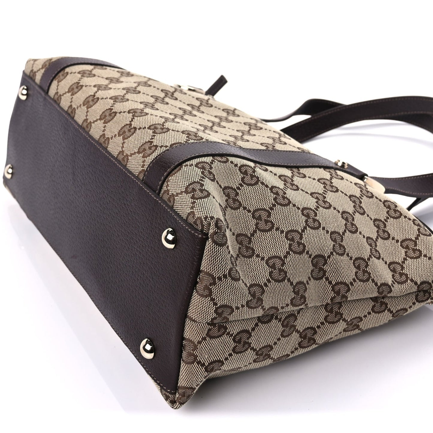 Monogram Medium Abbey Tote Dark Brown