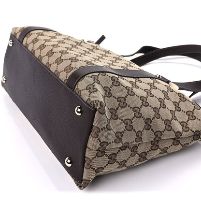 Monogram Medium Abbey Tote Dark Brown