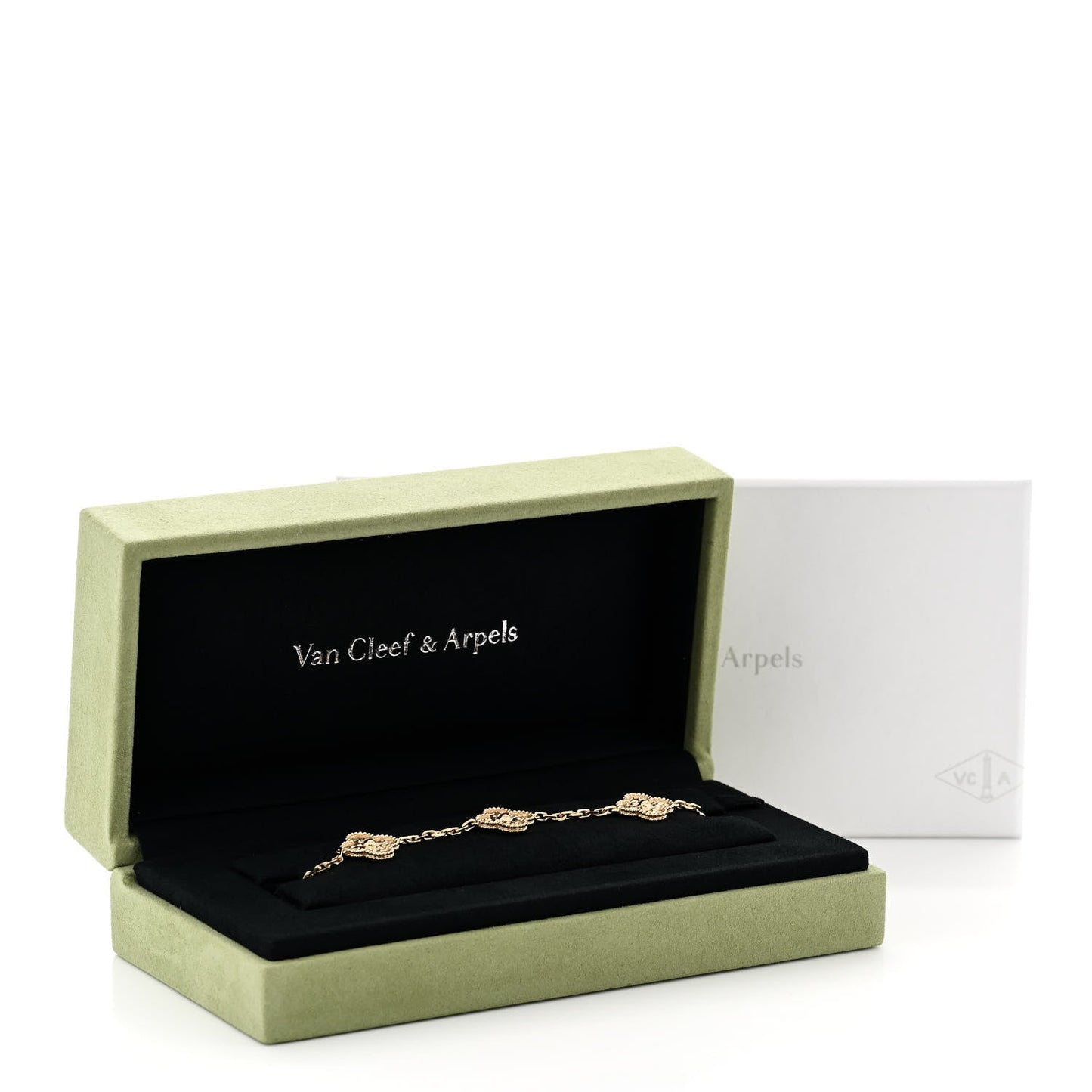 18K Yellow Gold 5 Motifs Vintage Alhambra Bracelet