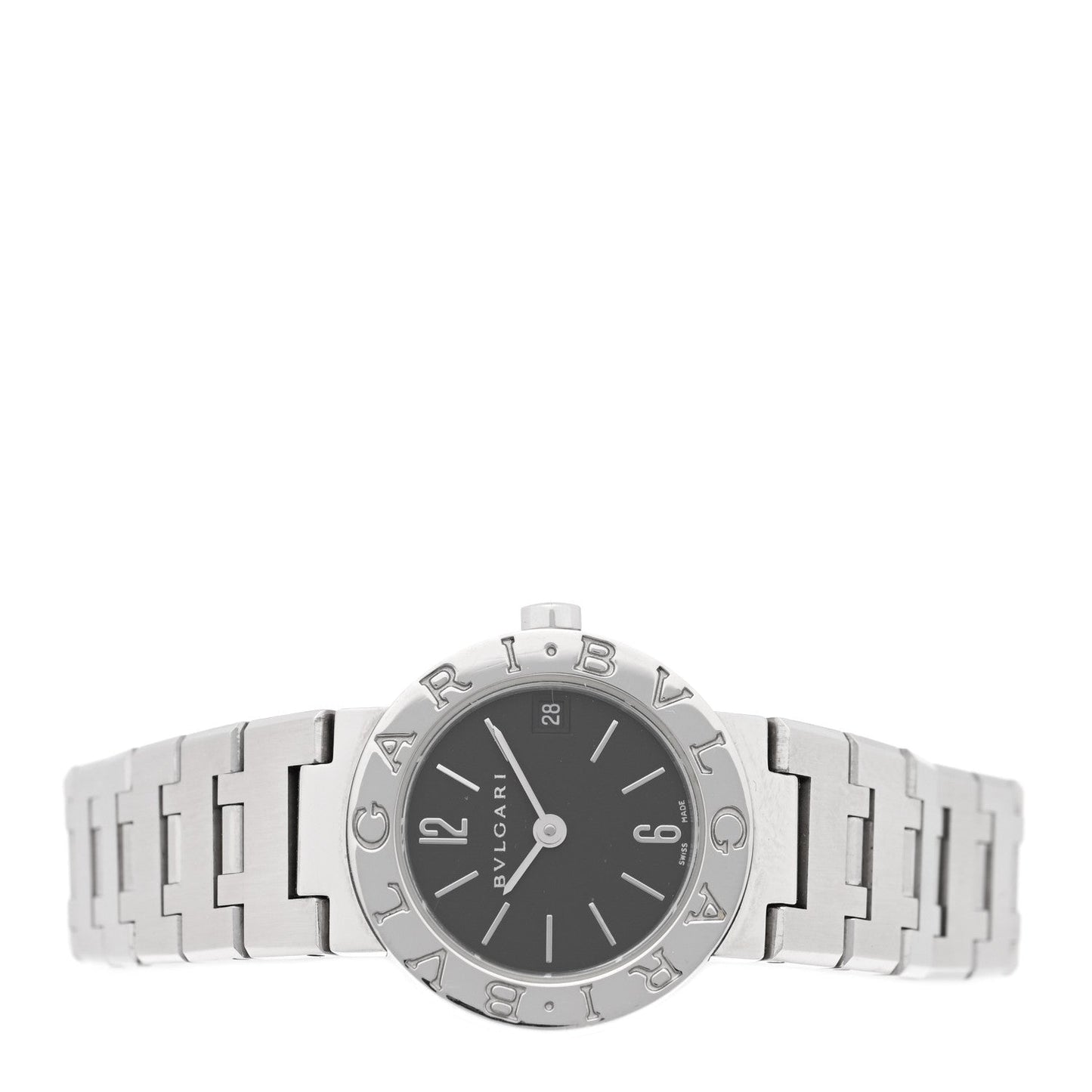 Stainless Steel 23mm Quartz Watch Black