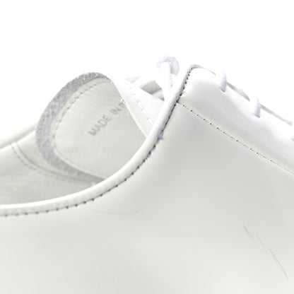 Spazzolato Calzature Donna Triangle Logo 50mm Derby Loafers 38.5 White 38.5 White