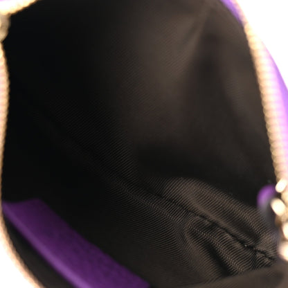Pebbled Calfskin Soho Key Case Purple