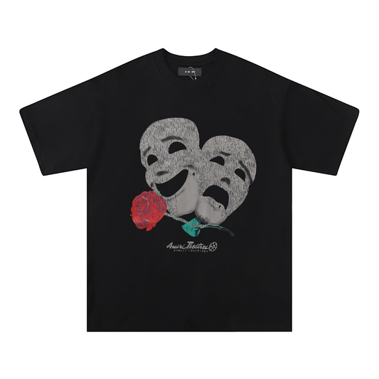 Amr Monochrome Flowers T-shirt