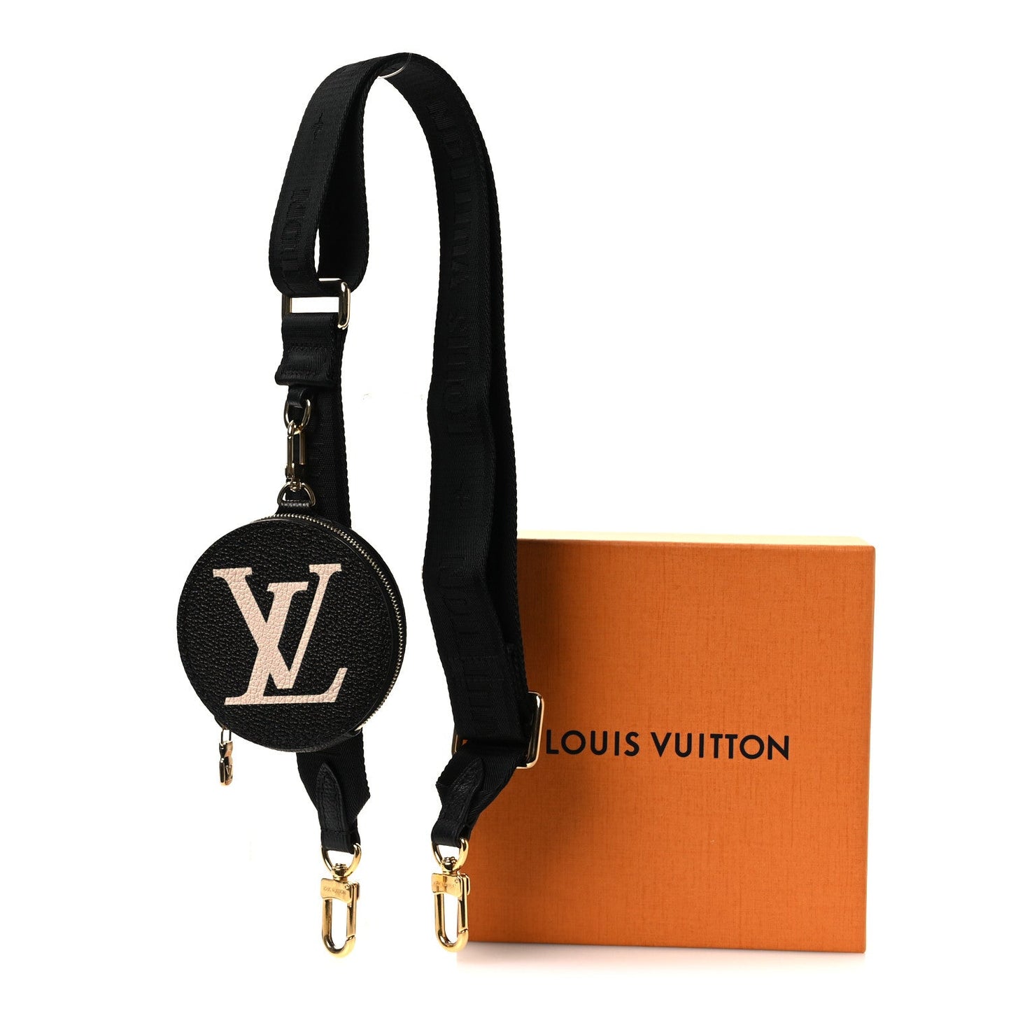 Nylon Empreinte Monogram Giant Bandouliere Strap with Coin Purse Black Beige