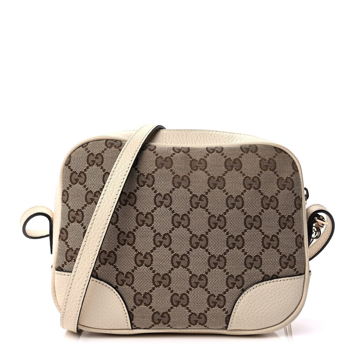 Monogram Dollar Calfskin Mini Bree Messenger Bag  Beige Ebony Avoire