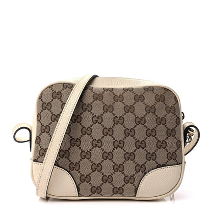 Monogram Dollar Calfskin Mini Bree Messenger Bag  Beige Ebony Avoire