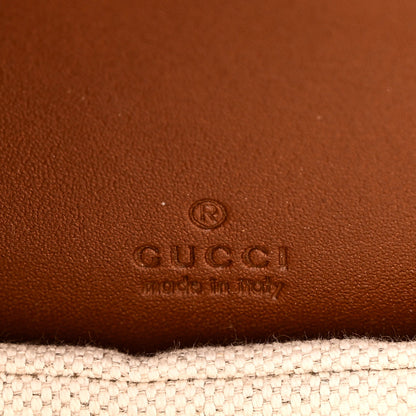 New Canvas Charisma Calfskin Crystal GG Monogram Small Bamboo 1947 Top Handle Bag Camel Ebony
