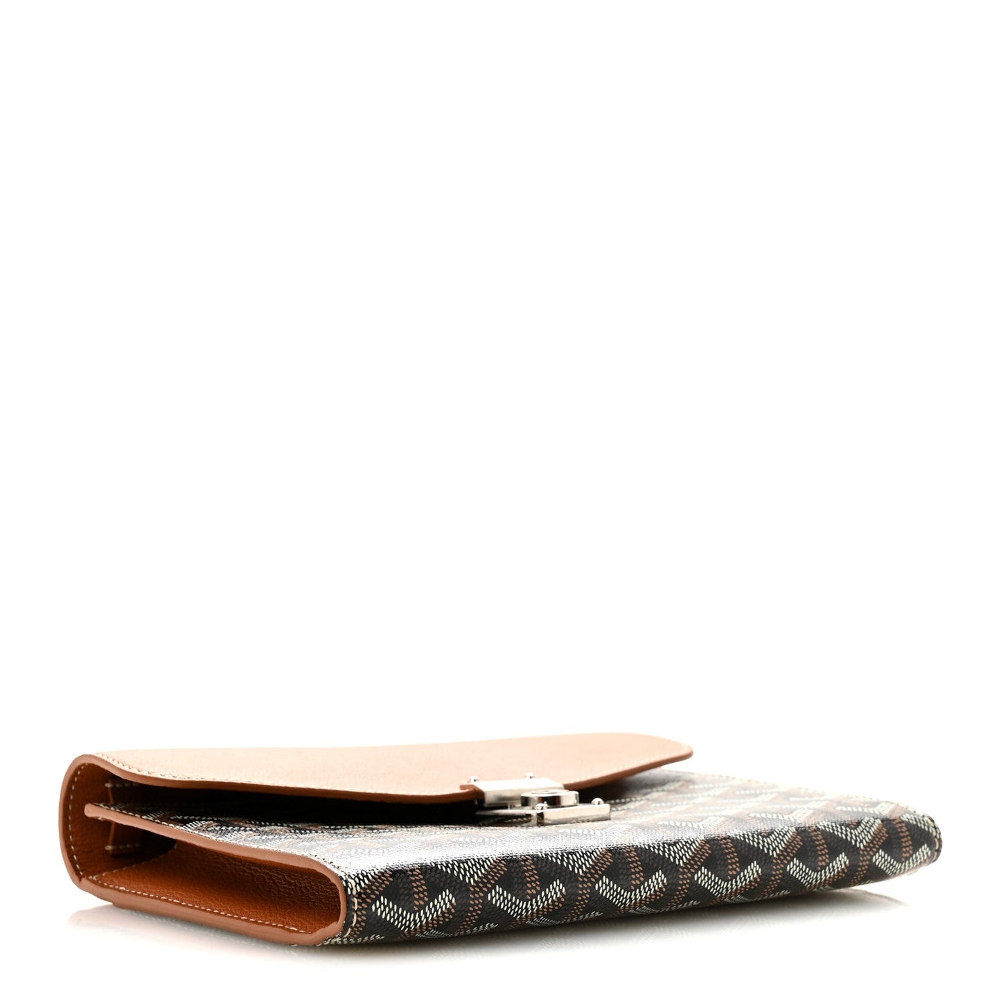 Goyardine Calfskin Chypre Wallet Pouch Black Gold