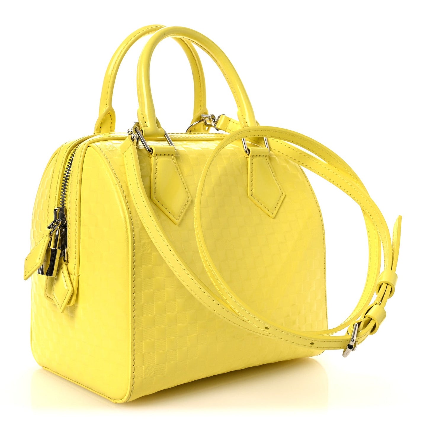 Damier Facette Speedy Cube PM Yellow